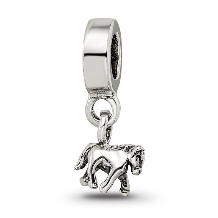 Sterling Silver Pony Dangle Bead