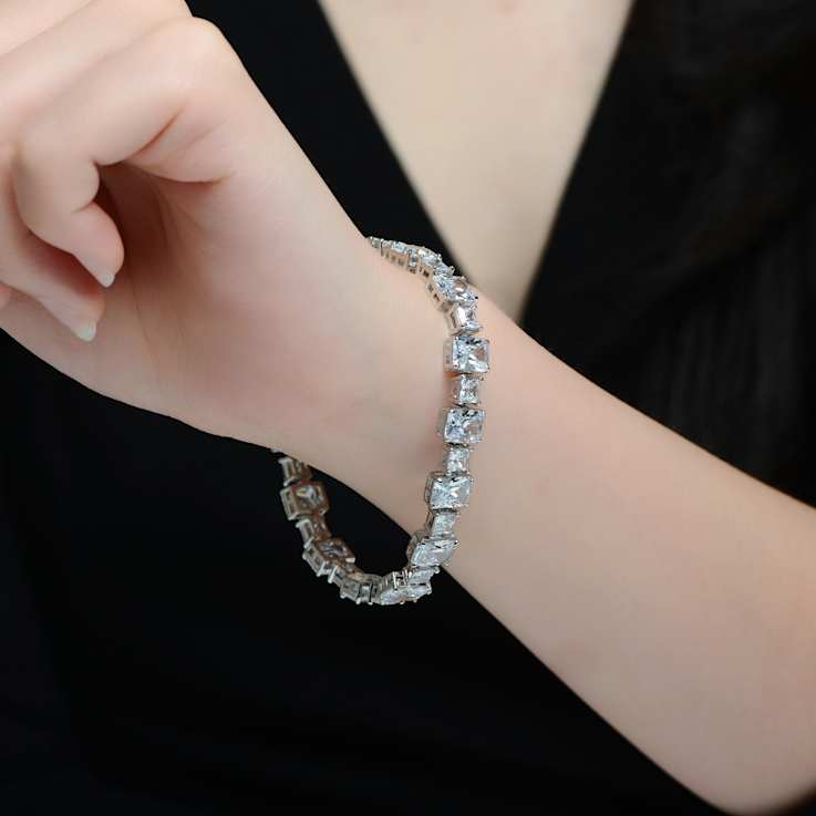Prong-Set CZ Tennis Bracelet In Sterling Silver 2.25ctw