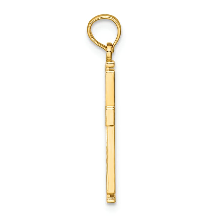 14k Yellow Gold Cut-out Cross Pendant