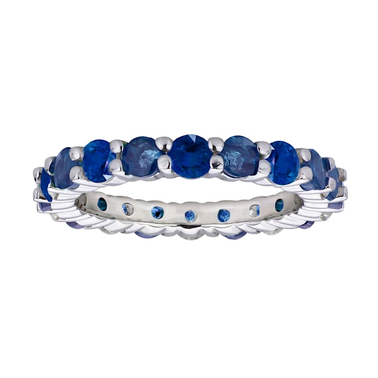 2.85ctw Sapphire Eternity Band Ring in 14k White Gold