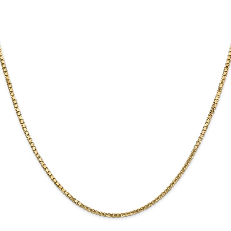 14k Yellow Gold 1.5mm Box Chain 24"