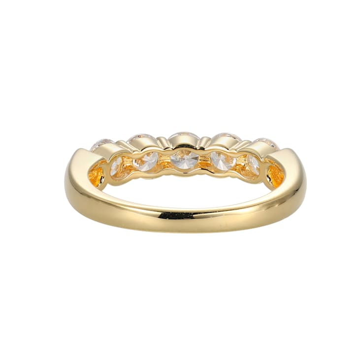 White Cubic Zirconia 18k Yellow Gold Over Sterling Silver Ring 2.03ctw