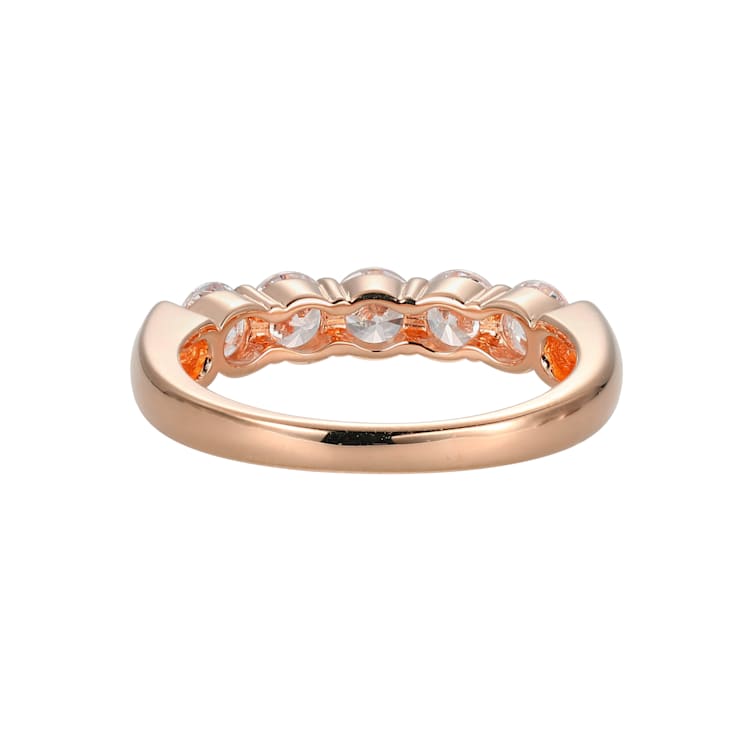 White Cubic Zirconia 18k Rose Gold Over Sterling Silver Ring 2.03ctw