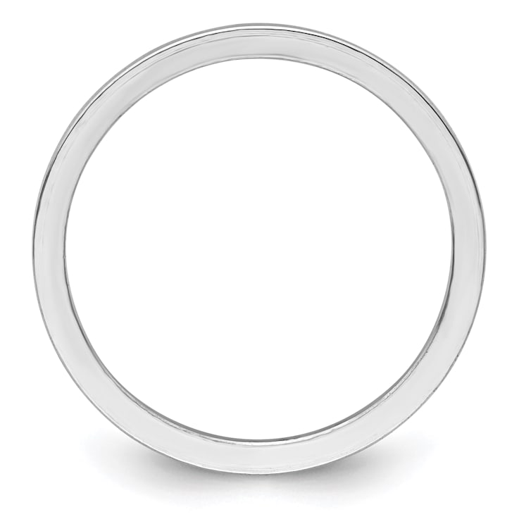 14K White Gold 1.2mm Flat Stackable Expressions Band