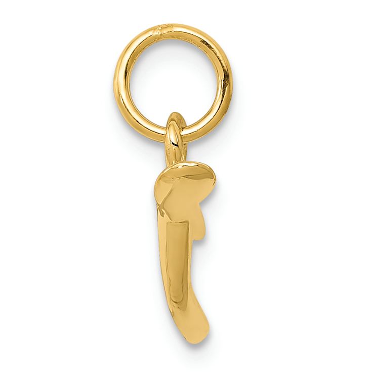 14K Yellow Gold Wishbone Charm