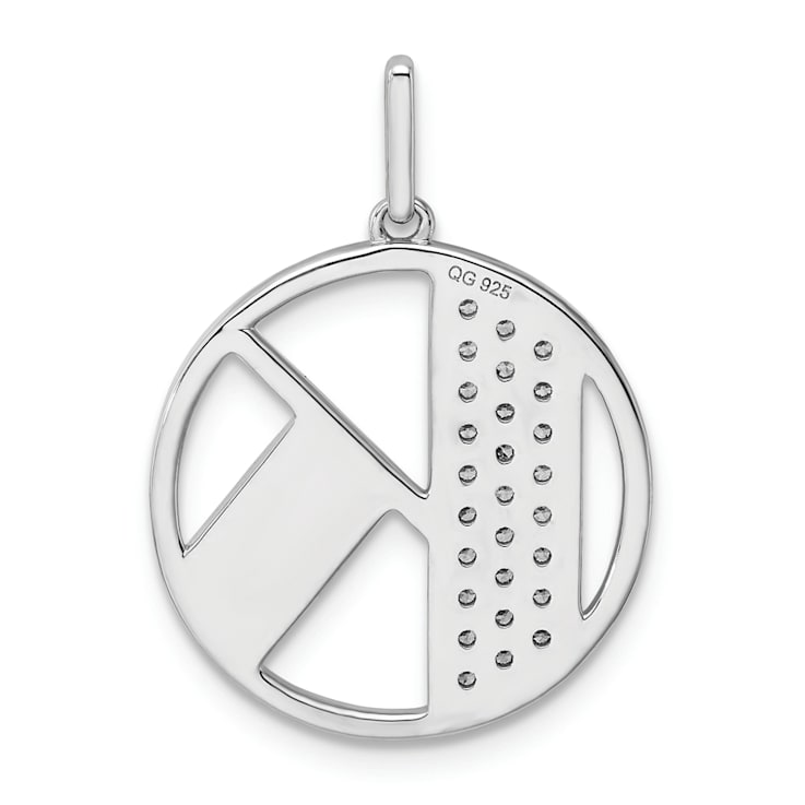 14K White Gold Gatsby Diamond Initial K Charm
