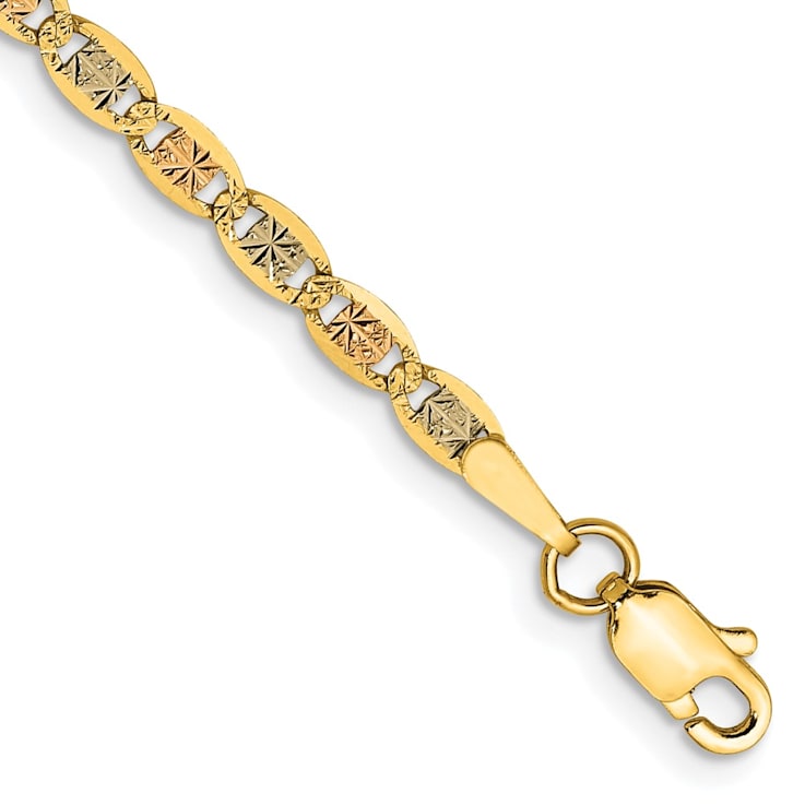 Tri color clearance gold valentino chain
