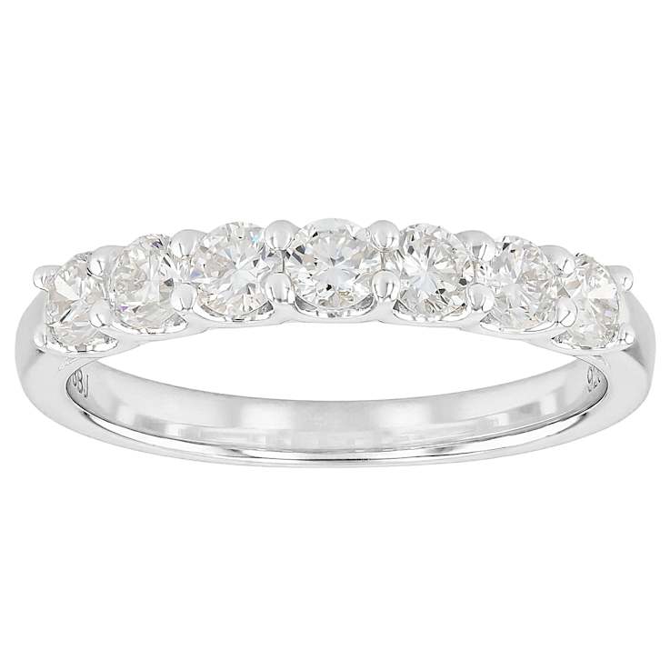 Lab-Grown Diamond Band Ring In Sterling Silver 0.60ctw