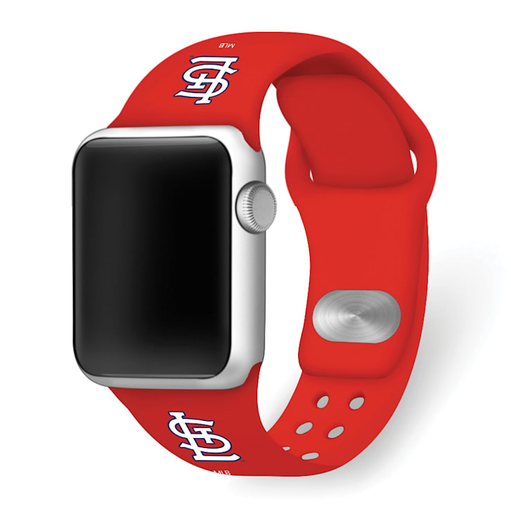 Gametime MLB St. Louis Cardinals Red Silicone Apple Watch Band (42/44mm
M/L). Watch not included.