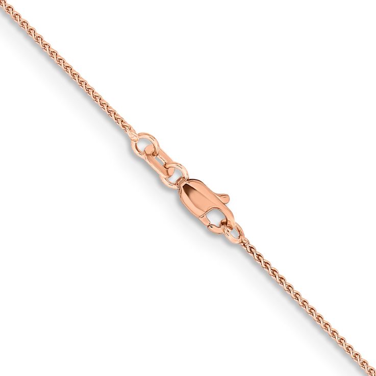 14k Rose Gold 1.05mm Solid Polished Spiga 24 Inch Chain