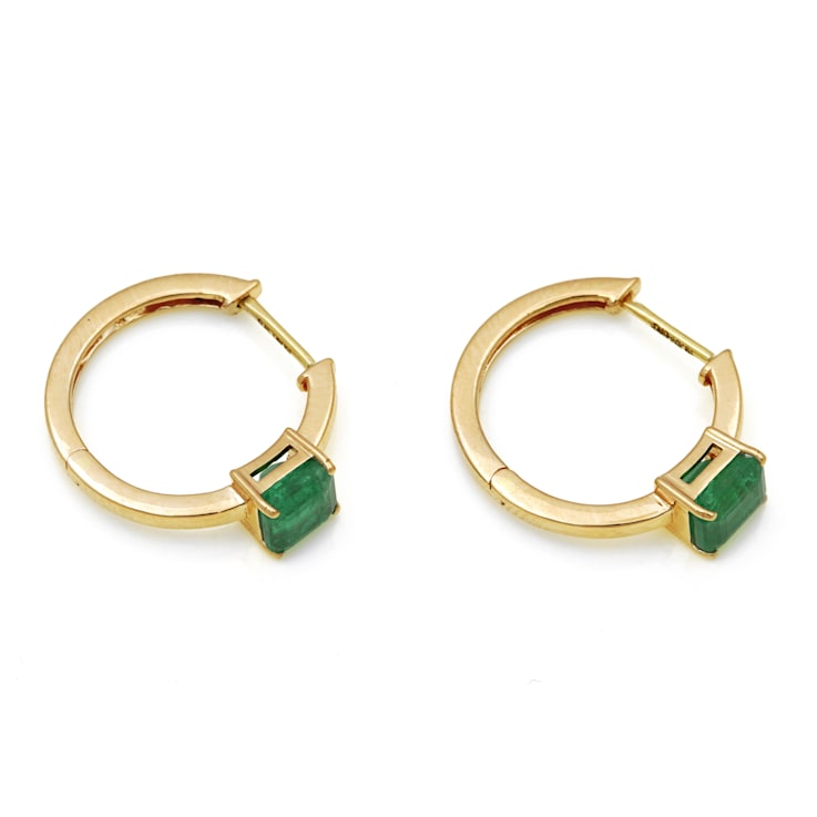 2.24 Ctw Emerald Earring in 14K YG