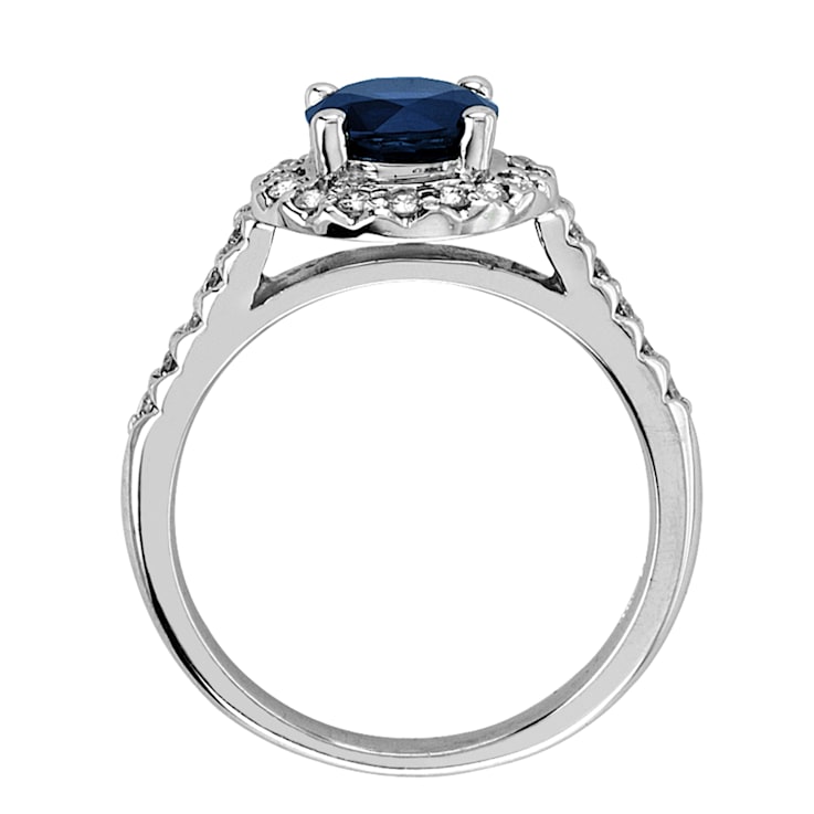 1.85ctw Sapphire and Diamond Ring in 14k White Gold