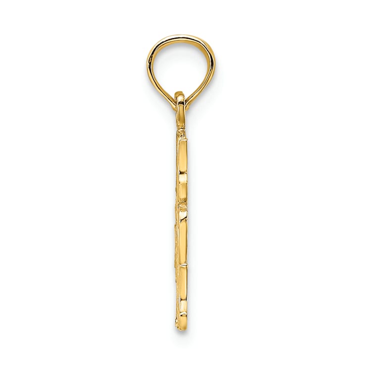 14K Yellow Gold Number 1 MOM Charm