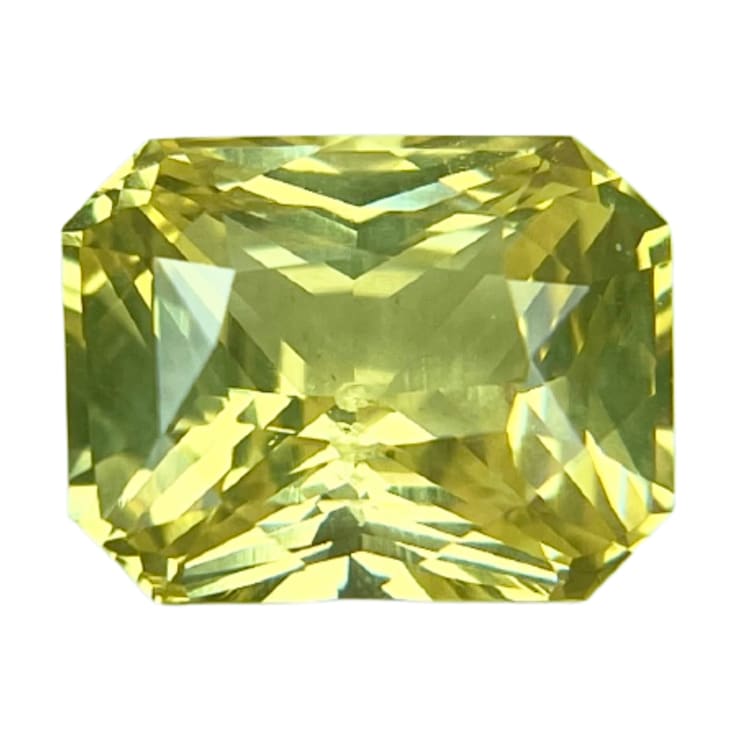 Yellow Sapphire Loose Gemstone10.5x8.15mm Radiant Cut 4.69ct