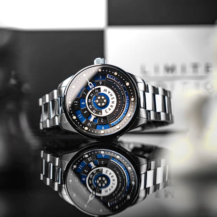 Thomas Earnshaw Staunton Chess Set Automatic Blue Dial Stainless Steel
Band Limited Edition Watch