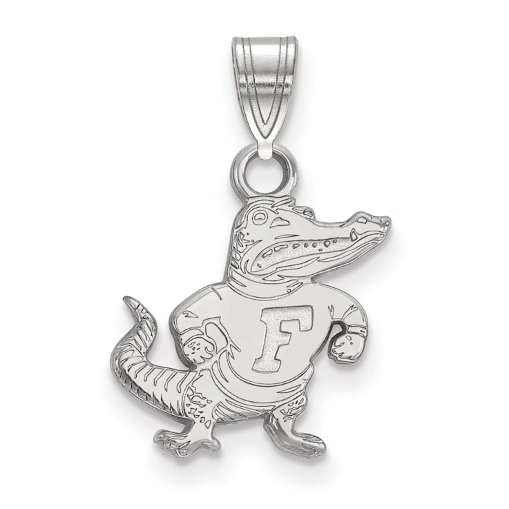 Rhodium Over Sterling Silver LogoArt University of Florida Small Pendant
