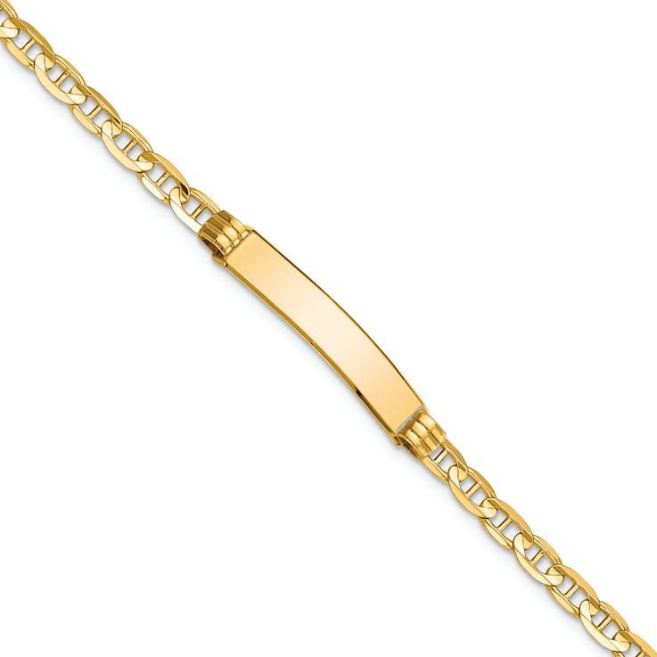 10k Yellow Gold Mariner Link ID Bracelet