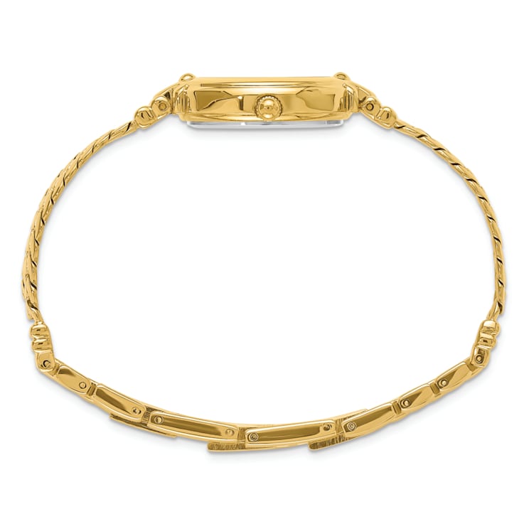 Ladies Charles Hubert Gold-finish Gold Dial Chain Bracelet Watch