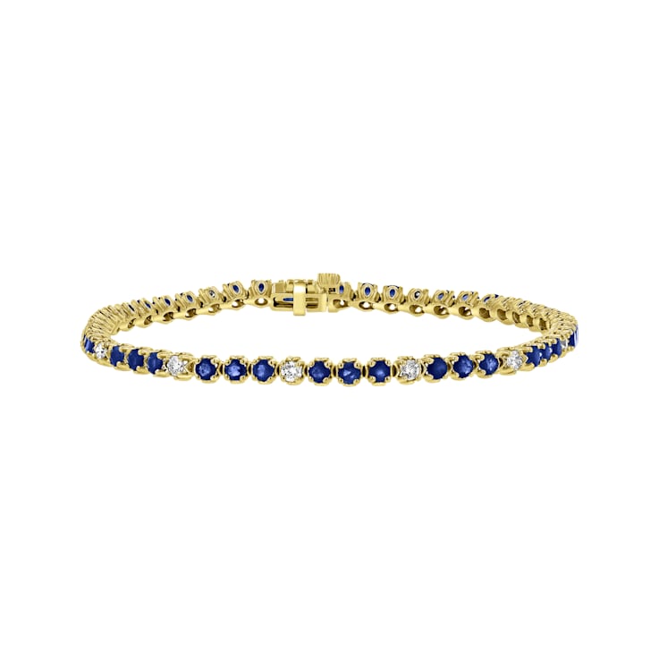 3.09ctw Sapphire and Diamond in 14k Yellow Gold