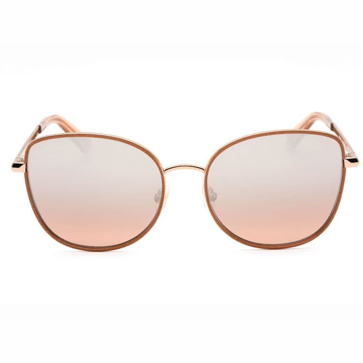 Kate Spade MARYAM Red Gold Cat Eye Frames / Brown Silver Lenses Sunglasses