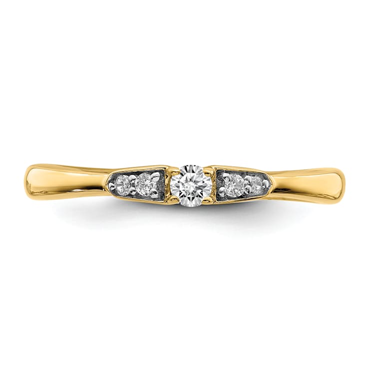 14K Yellow Gold First Promise Diamond Promise/Engagement Ring 0.12ctw