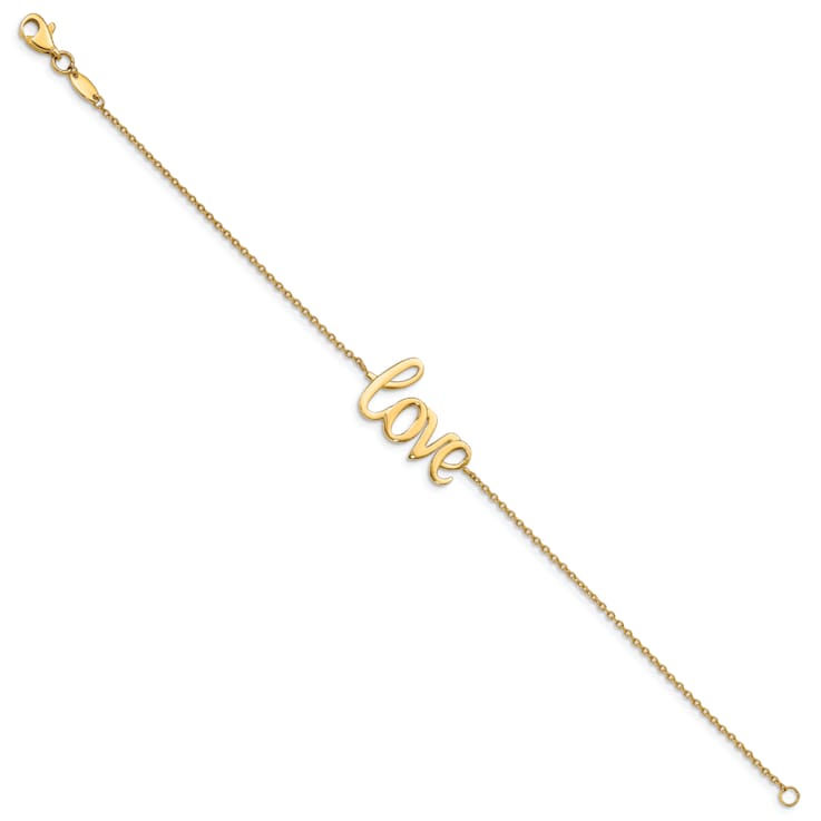 14k Yellow Gold Polished LOVE Bracelet