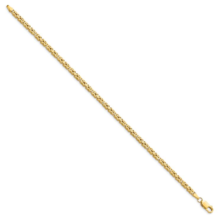 10k Yellow Gold 2.5mm Byzantine Link Bracelet