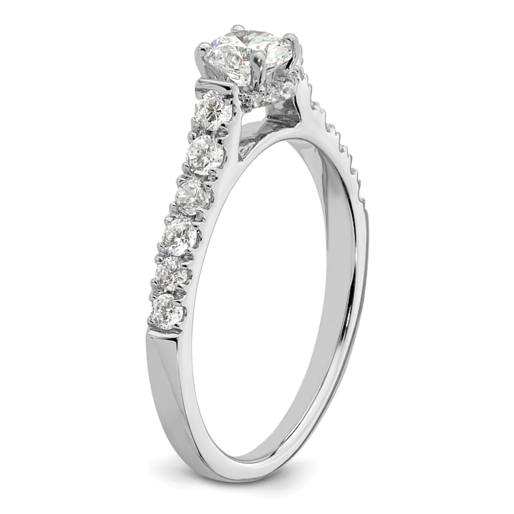 Rhodium Over 14K White Gold Lab Grown Diamond VS/SI GH, Complete
Engagement Ring 0.88ctw