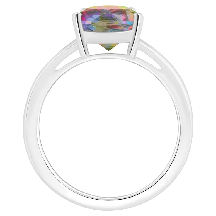 12x8mm Pear Shape Mystic Topaz Rhodium Over Sterling Silver Ring