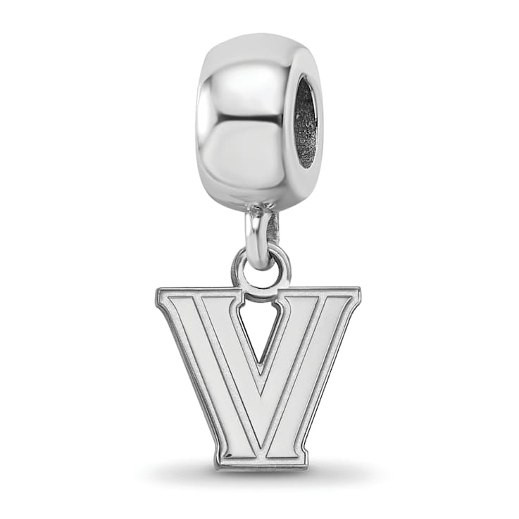 Sterling Silver Rhodium-plated LogoArt Villanova University XS Dangle Bead