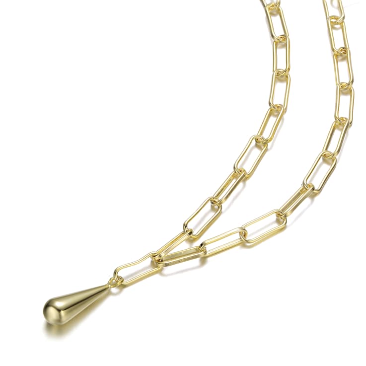 Charm Necklace In 14K Gold Over Brass
