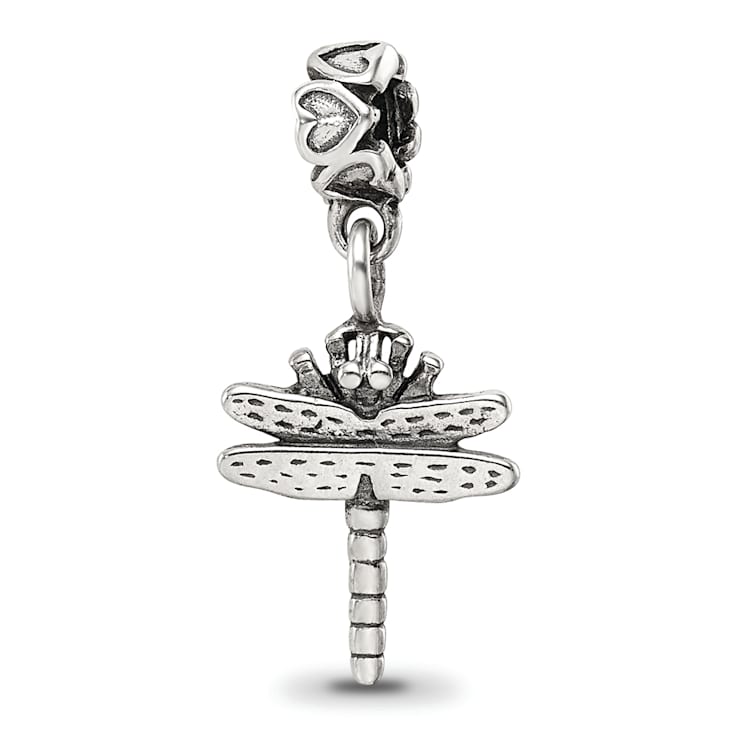 Sterling Silver Dragonfly Dangle Bead