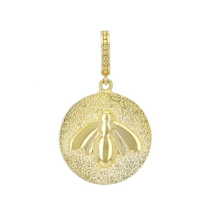 Bee Enhancer Pendant In 18K Gold Over Sterling Silver