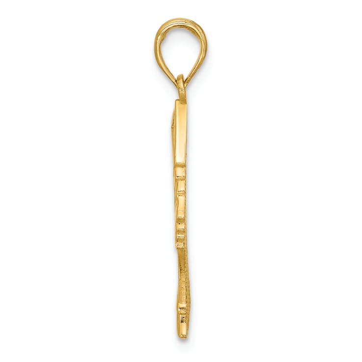 14k Yellow Gold Fancy Nefertiti Profile Charm