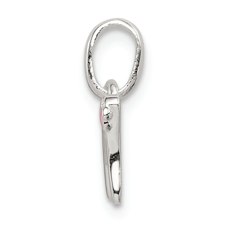 Sterling Silver Letter M with Enamel Pendant