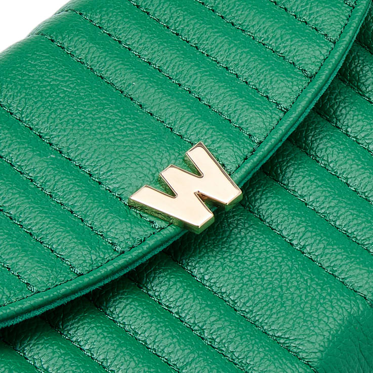 Mimi Green Crossbody Bag with Wristlet