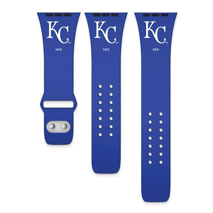 Gametime MLB Kansas City Royals Blue Silicone Apple Watch Band 42 44mm M L Watch not included. 12MQBL