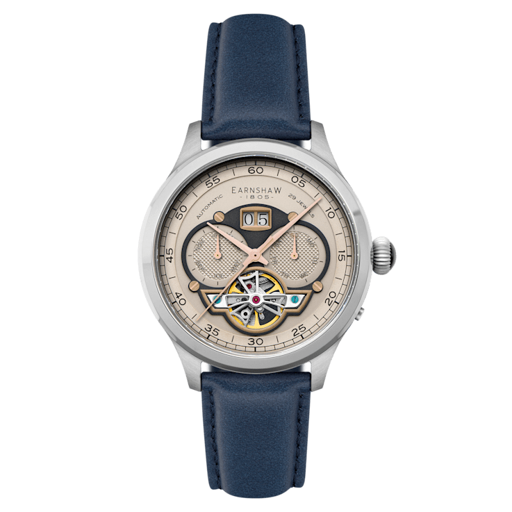 Thomas Earnshaw Baron Grand Date Calendar Open Heart Automatic