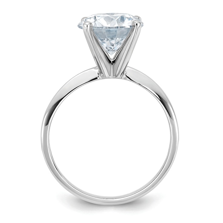Rhodium Over 14K White Gold 3 ct. D E F Pure Light Round Moissanite
Solitaire Ring