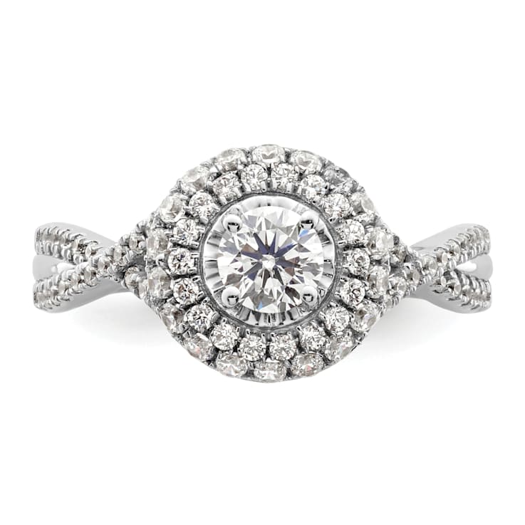Rhodium Over 14K White Gold Eternal Promise Lab Grown Diamond Halo
Complete Ring 1.008ctw