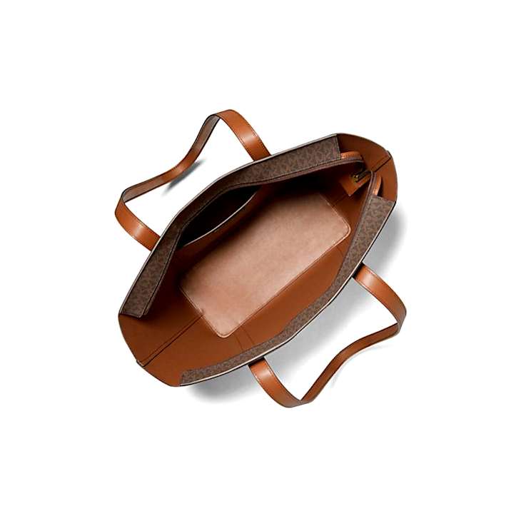 Michael Kors Pratt Large Top Zip Shoulder Tote in Multi Brown