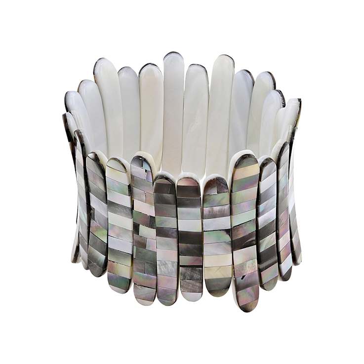 Black Mother-of-Pearl Stretch Bracelet