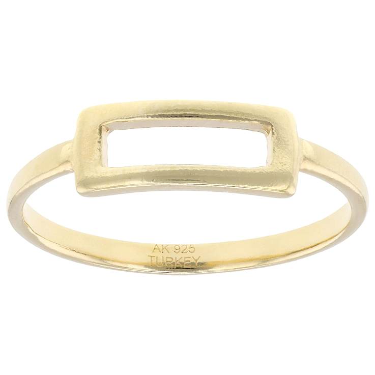 Buckle Band Ring In 18K Gold Over Sterling Silver