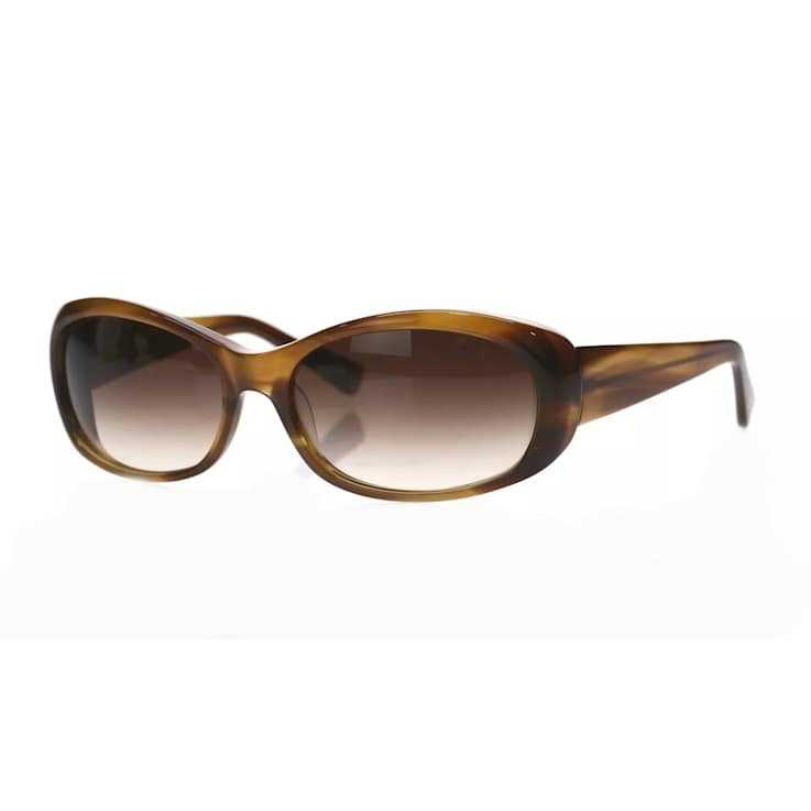 Oliver Peoples Phoebe Brown Oval Frame / Brown Lenses Sunglasses