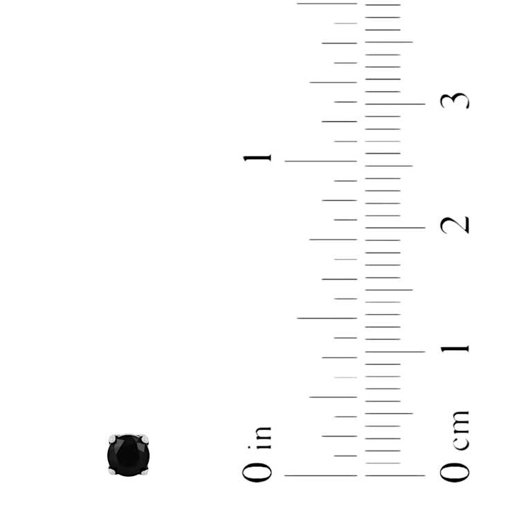 Robert Alton Men's Black Spinel Stud Earrings In Black Ion-Plated
Stainless Steel 7mm