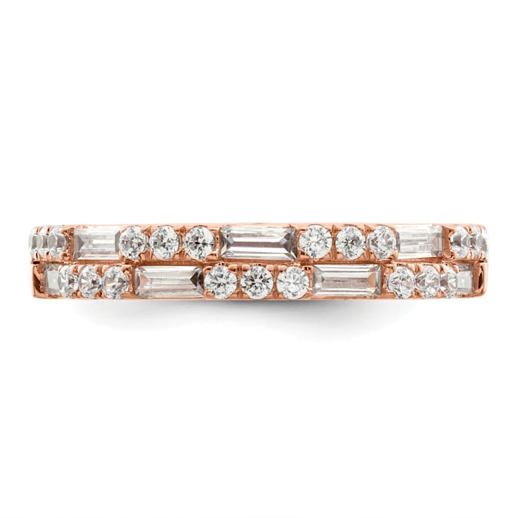 14K Rose Gold Diamond Wedding Band 1.01ctw