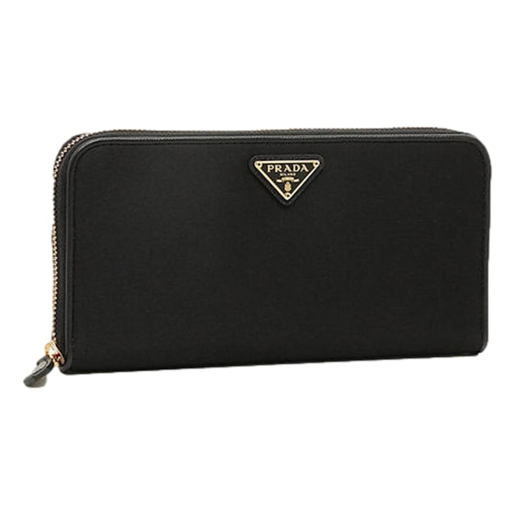 Prada Black Tessuto Nylon Zip Around Wallet - 16M5FA