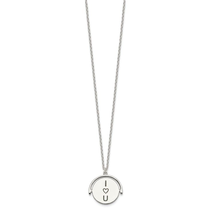 Sterling Silver I Love You Forever Necklace