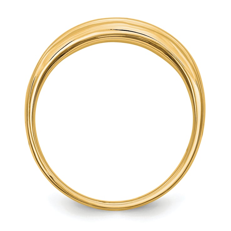 14K Yellow Gold Lab Grown Diamond SI1/SI2, G H I, Men's Band