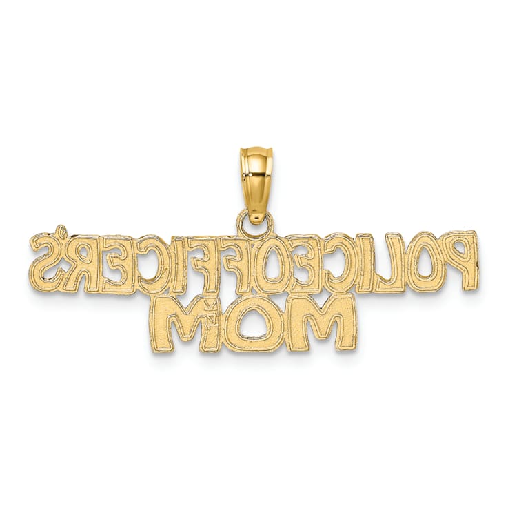 14k Yellow Gold Police Officer's Mom pendant
